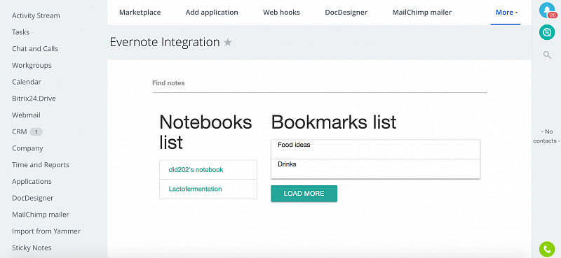CRMThink - Bitrix24 Evernote CRMThink - Bitrix24 Evernote